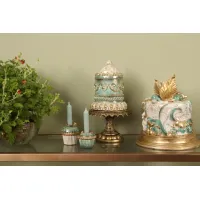 kandelaar cake 9,5 cm blauw